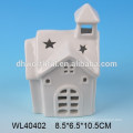 Unique home decoration white porcelain house for LED